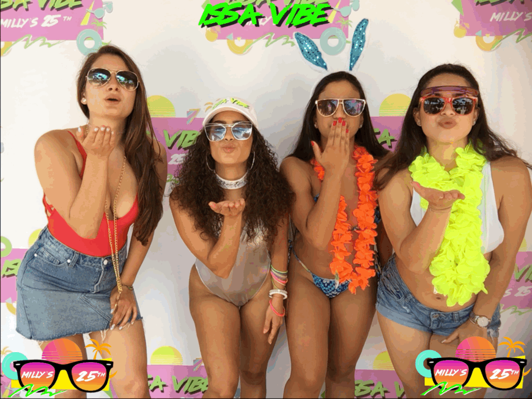 Photo Booth GIF 90s Party beach bikini colorful social booth